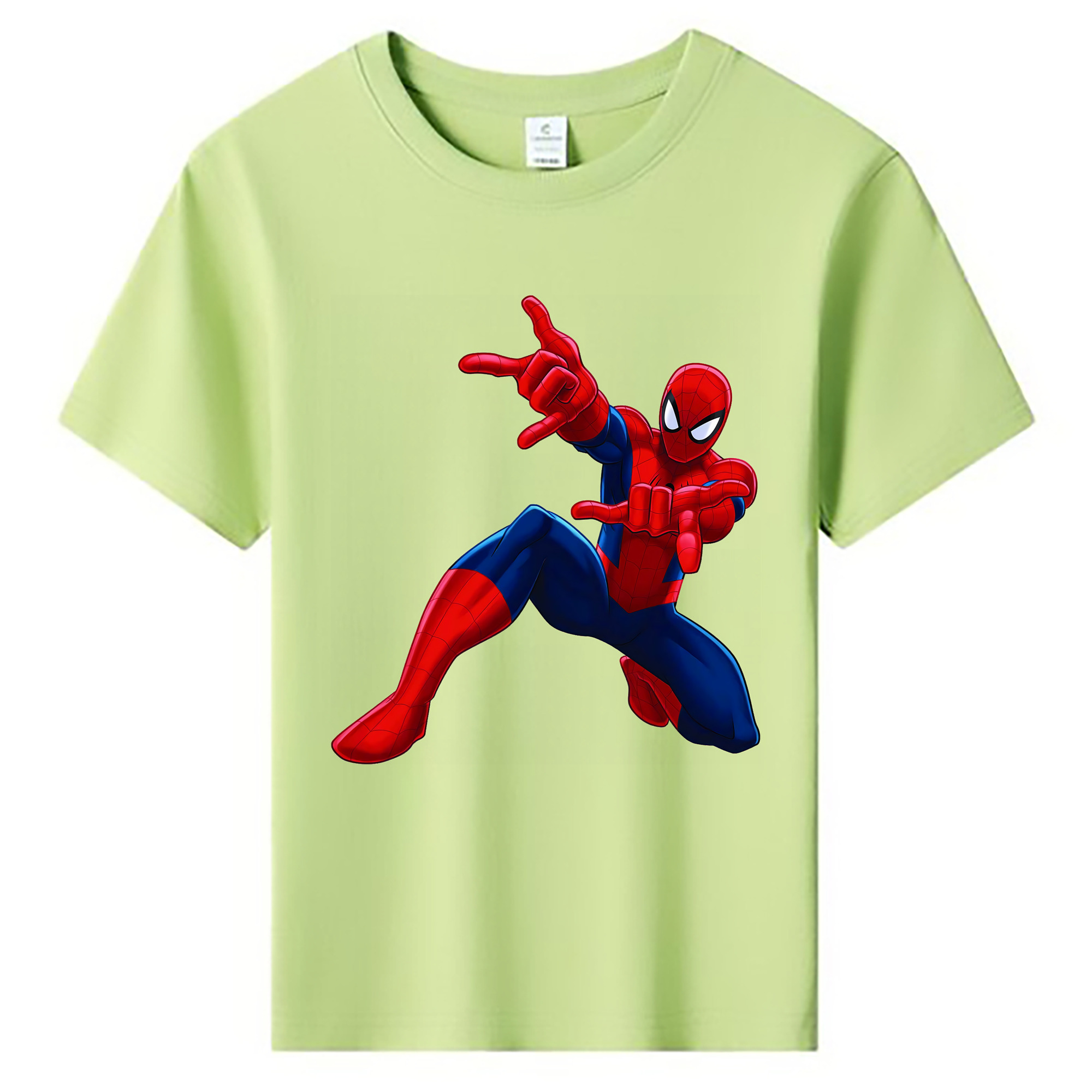 Spider Man スパイダーマン 綿100％キッズTシャツ（フロントプリント）